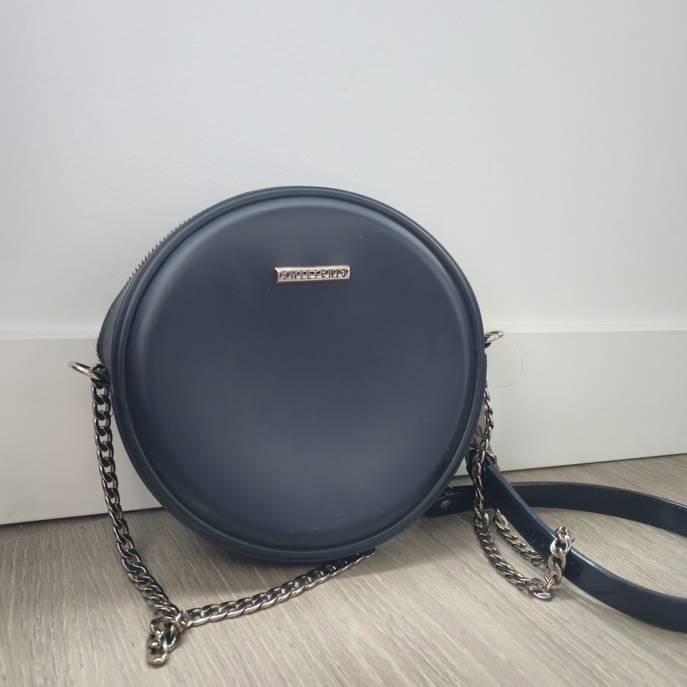 Blue Crossbody Bag with Chain Strap